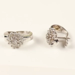 Pendientes roseta diamantes