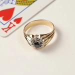 Solitario diamante negro