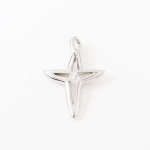 Colgante cruz con brillante