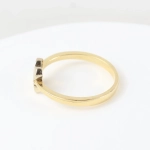 Anillo flor con brillante