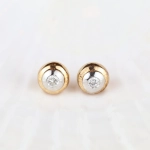Pendientes chatón con diamantes