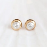 Pendientes chatón con diamantes