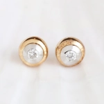 Pendientes chatón con diamantes