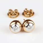 Pendientes chatón con diamantes