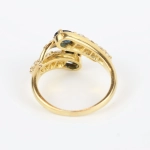Anillo diamantes y zafiros