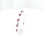 Anillo diamantes y rubies