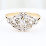 Sortija vintage diamantes