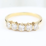 Anillo cinquillo brillantes