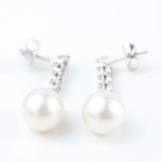 Pendientes vintage con diamantes y perlas