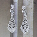 Pendientes vintage con diamantes