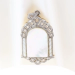 Colgante vintage diamantes y nácar