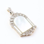 Colgante vintage diamantes y nácar