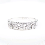 Anillo TOUS oso con diamantes en oro blanco 18K