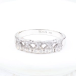 Anillo TOUS oso con diamantes en oro blanco 18K