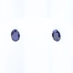 Pendientes convertibles con zafiros y diamantes en oro blanco 18K