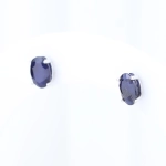 Pendientes convertibles con zafiros y diamantes en oro blanco 18K