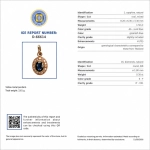 Colgante de zafiro natural 1,50 ct y diamantes en oro amarillo 18K
