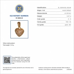 Colgante corazón de diamantes en oro amarillo 18K