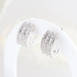 Pendientes de diamantes 1,17 ct en oro blanco 18K
