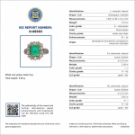 Anillo de esmeralda colombiana 1,51 ct y diamantes 1,25 ct en oro 18K