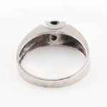 Anillo de oro blanco 18K con diamante negro natural 1,68 ct