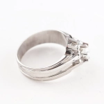 Anillo de caballero oro blanco 18K con diamante natural 0,60 ct