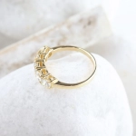 Cinquillo de diamantes 1,28 ct en oro amarillo de 18K