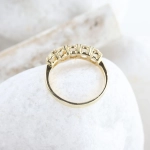 Cinquillo de diamantes 1,28 ct en oro amarillo de 18K