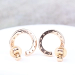 Pendientes de aro abierto con diamantes en oro rosa 18K – 0,26 ct