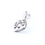 Pendientes geométricos de diamantes blancos y negros oro blanco 18K – 0,90 ct