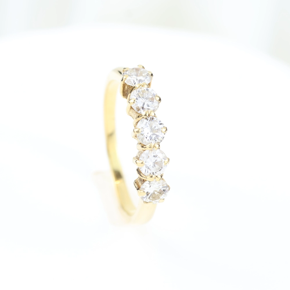  Anillo cinquillo brillantes