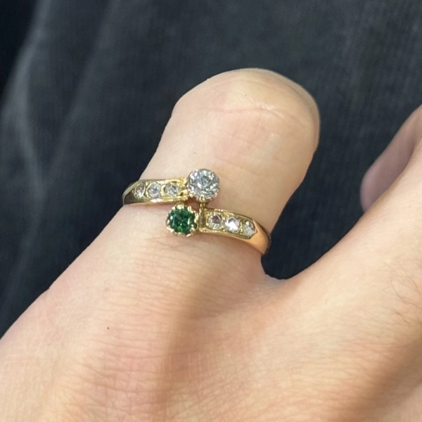 Anillo vintage con diamantes