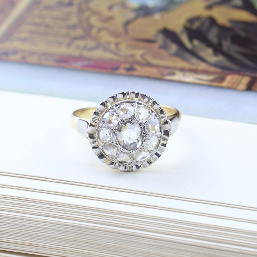 Anillo vintage diamantes 