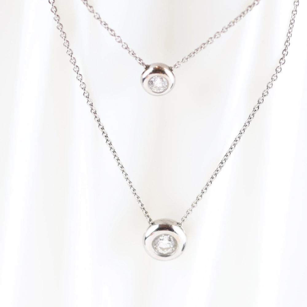 Gargantilla de diamantes en oro blanco 18K
