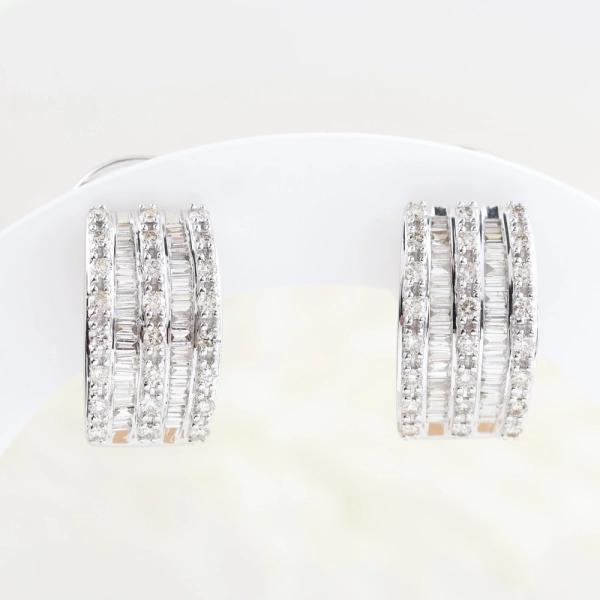 Pendientes de diamantes 1,17 ct en oro blanco 18K