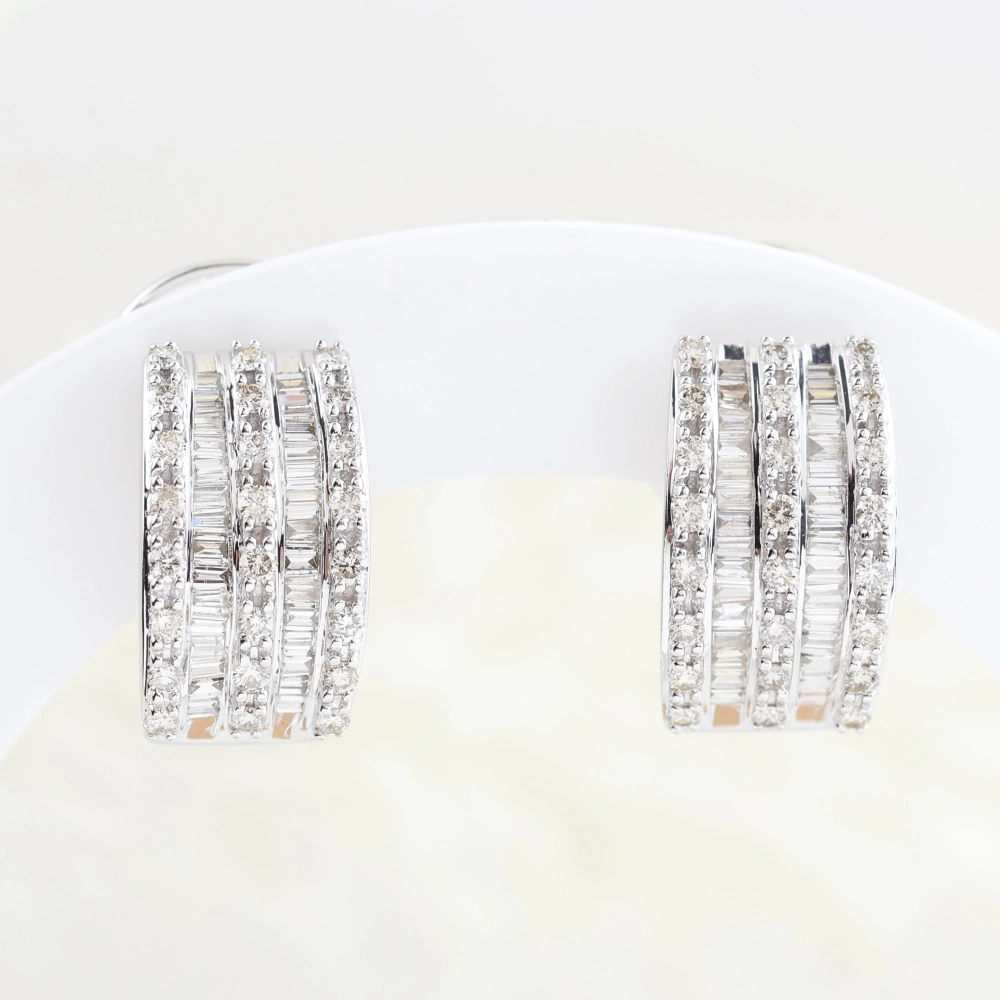 Pendientes de diamantes 1,17 ct en oro blanco 18K