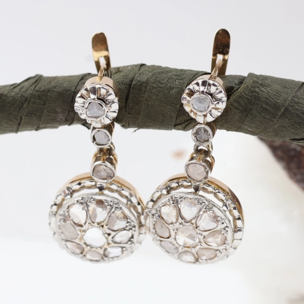 Pendientes vintage con diamantes