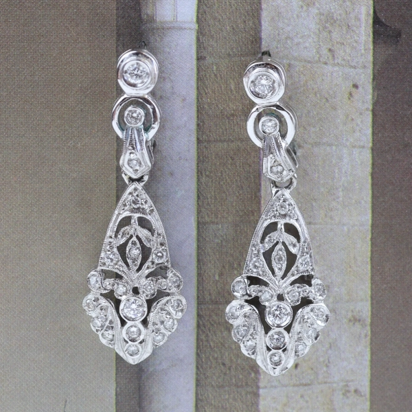 Pendientes vintage con diamantes