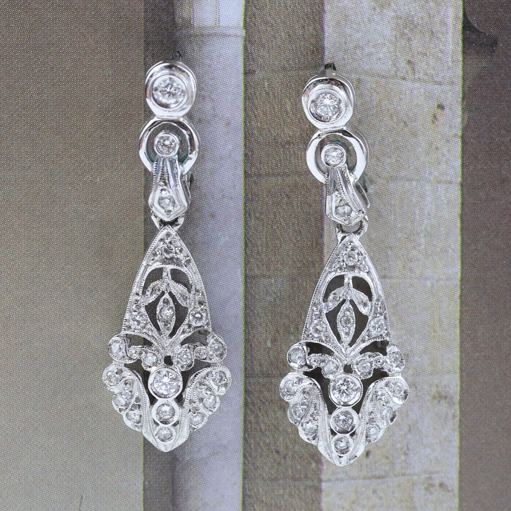 Pendientes vintage con diamantes