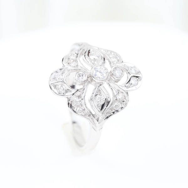 Sortija vintage diamantes 